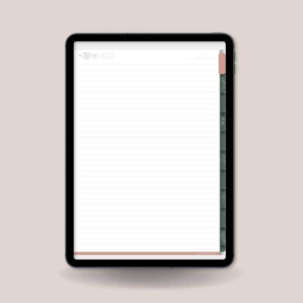 Caderno digital pautado