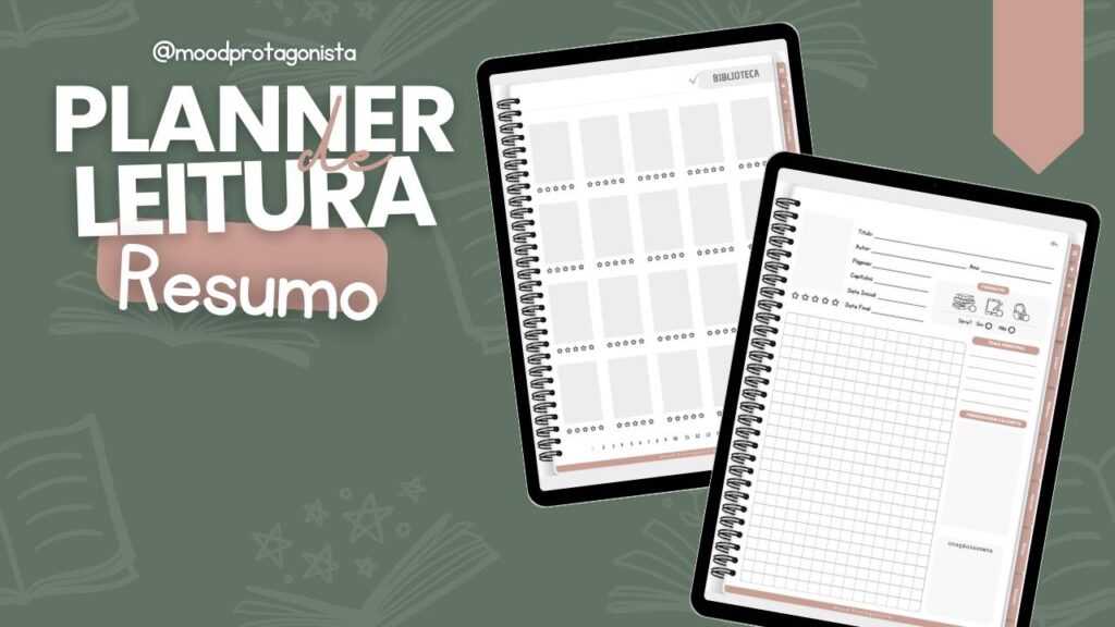 planner digital de leitura resumo