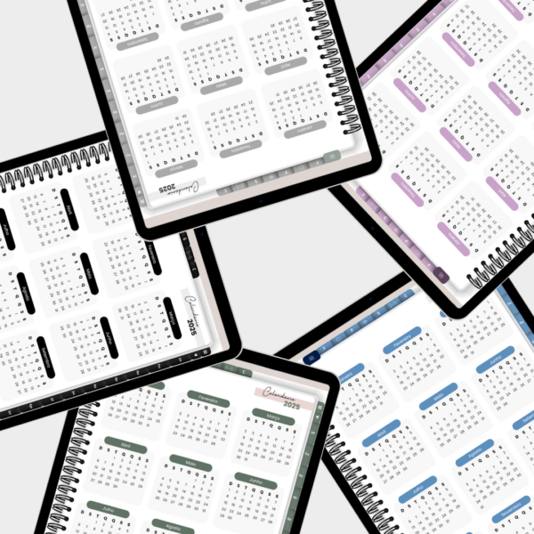 Planner Digital Datado 2025 [Vertical] Para Tablet e Ipad